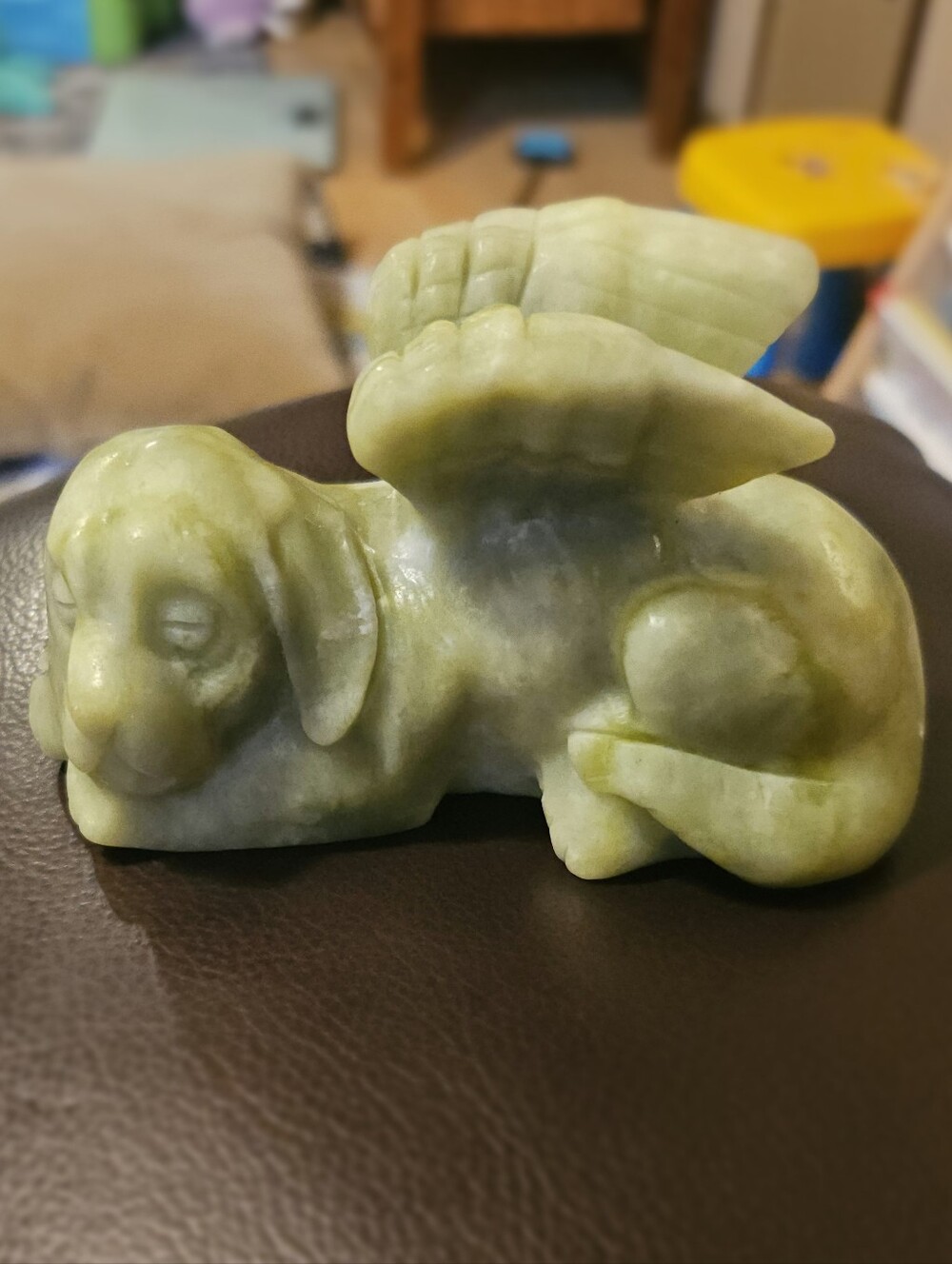 Sleeping Angel Dog Green Serpentine